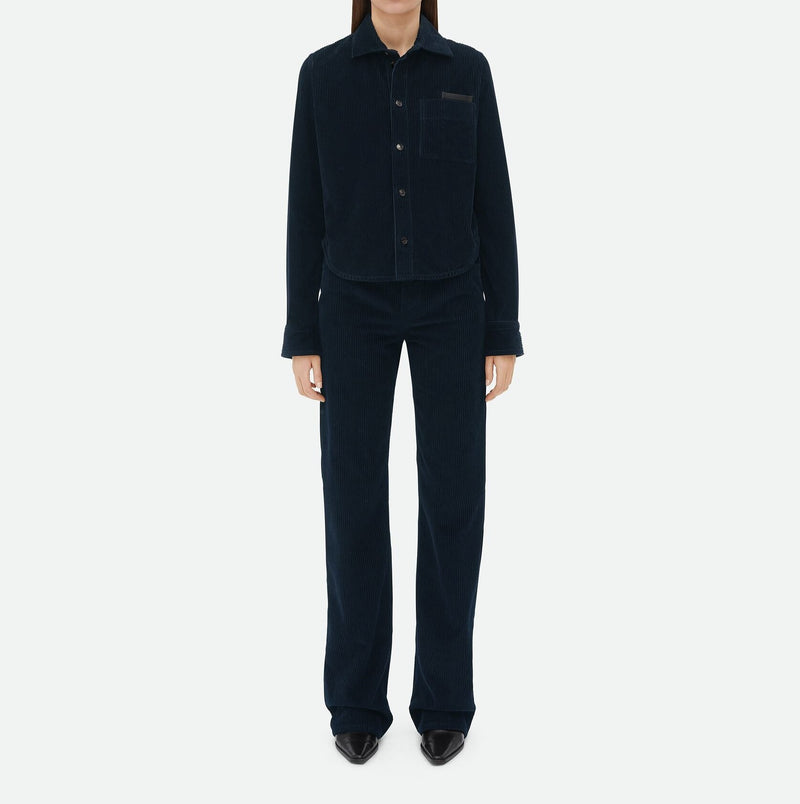 Pantalon En Velours Côtelé Midnight Bleu BOTTEGA VENETA