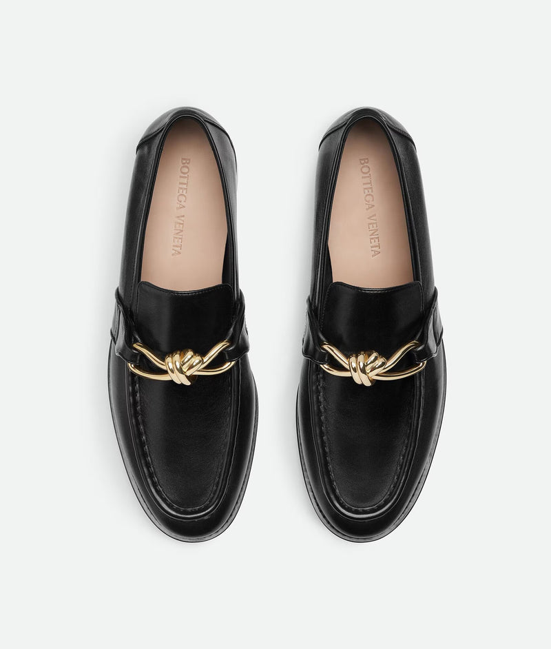 Astaire moccasins Black/ Gold BOTTEGA VENETA