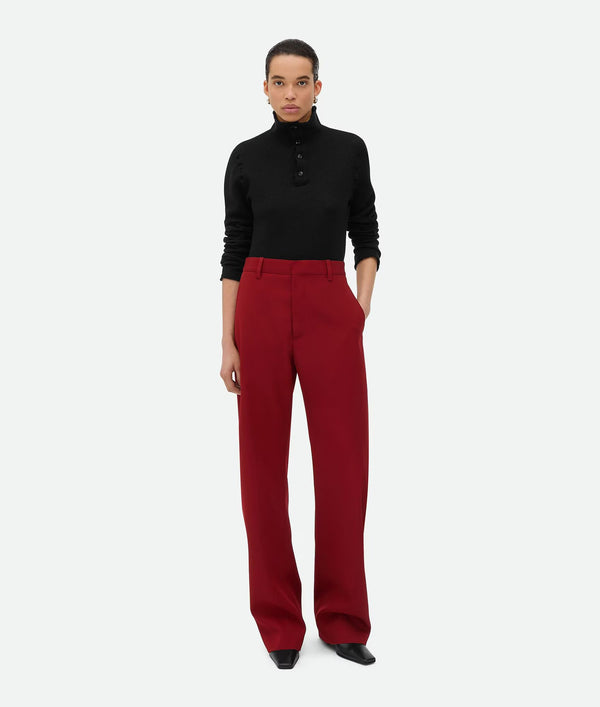 Rosewood woolen pants (red) BOTTEGA VENETA