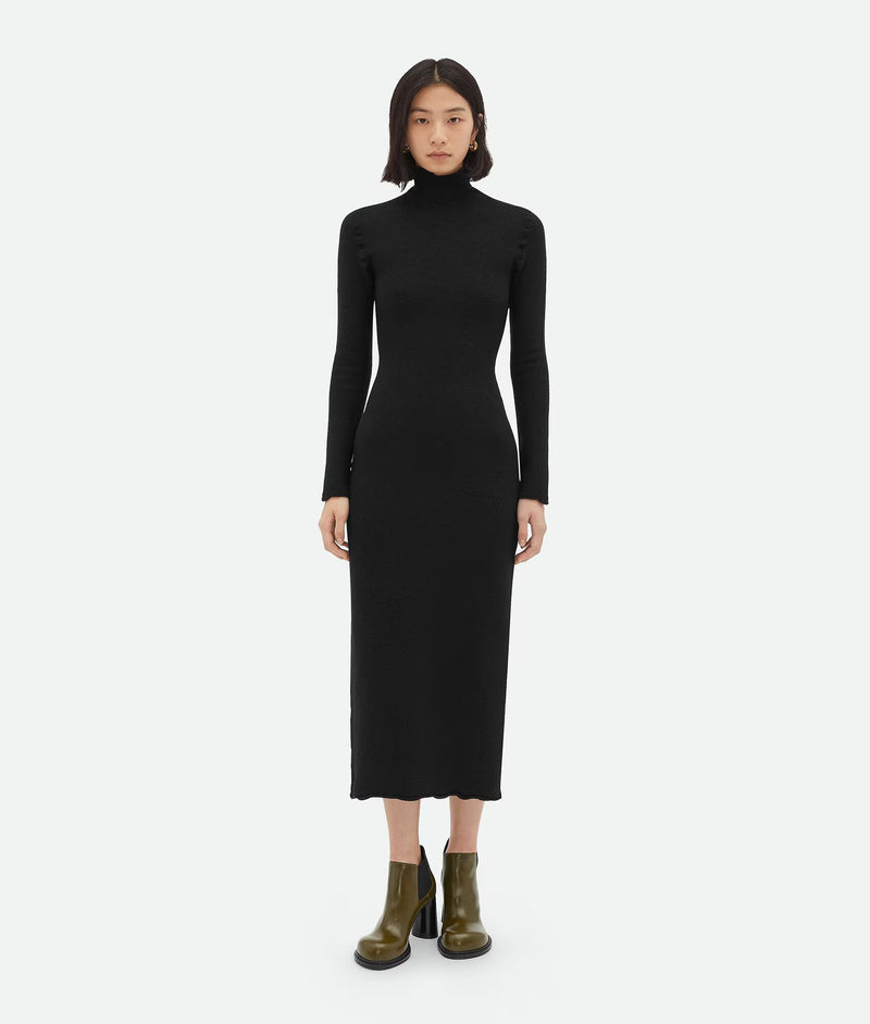 Robe en laine feutrée Noir BOTTEGA VENETA