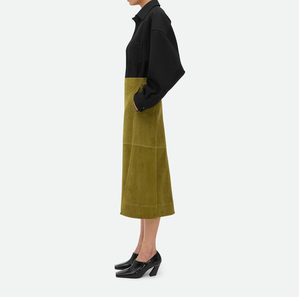 Marsh suede skirt (Green) BOTTEGA VENETA