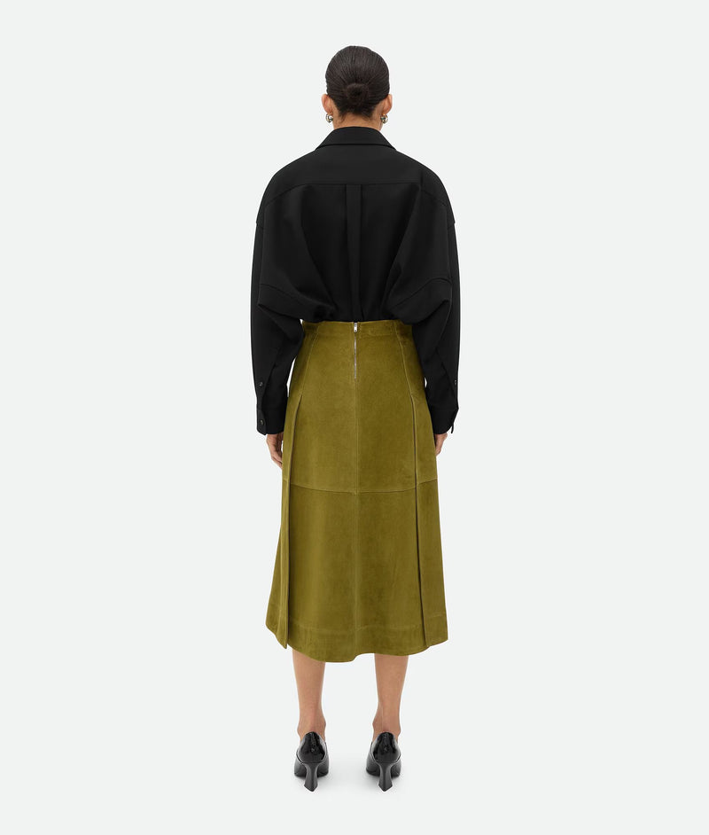 Marsh suede skirt (Green) BOTTEGA VENETA