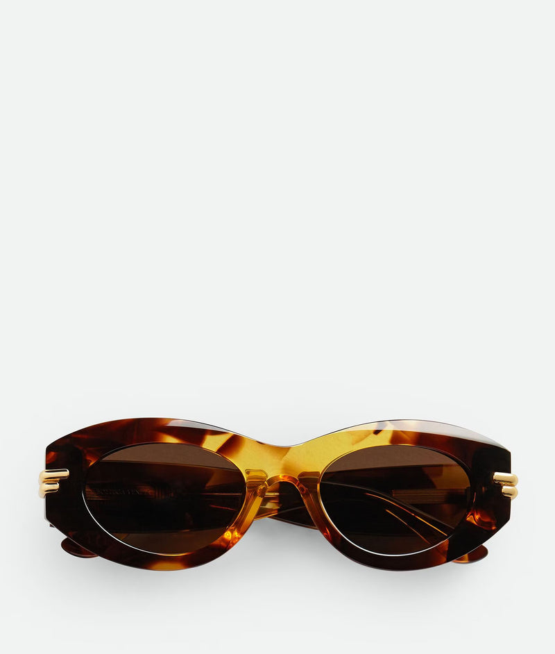 Oval Miter Havana / Brown sunglasses BOTTEGA VENETA