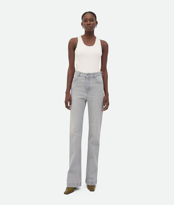 Light gray flared jeans BOTTEGA VENETA