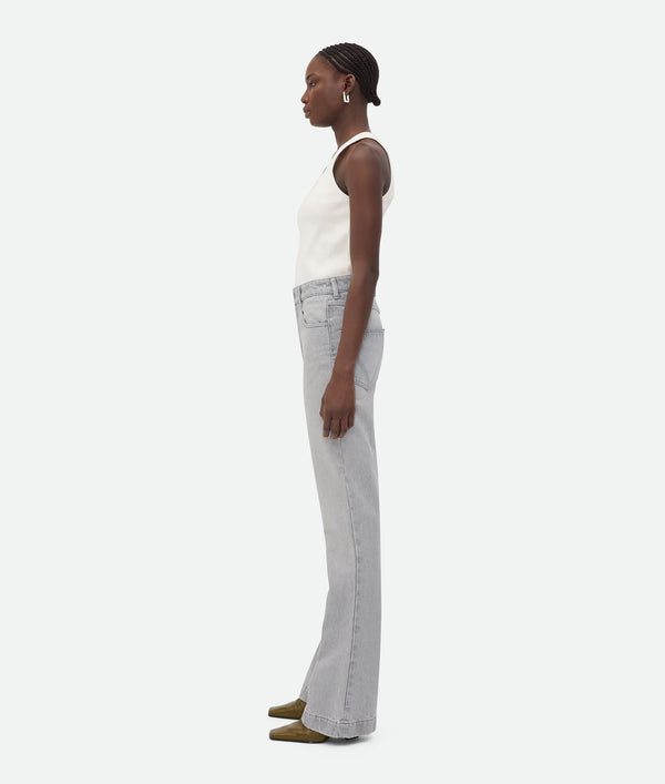 Light gray flared jeans BOTTEGA VENETA