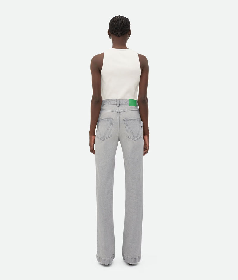 Light gray flared jeans BOTTEGA VENETA