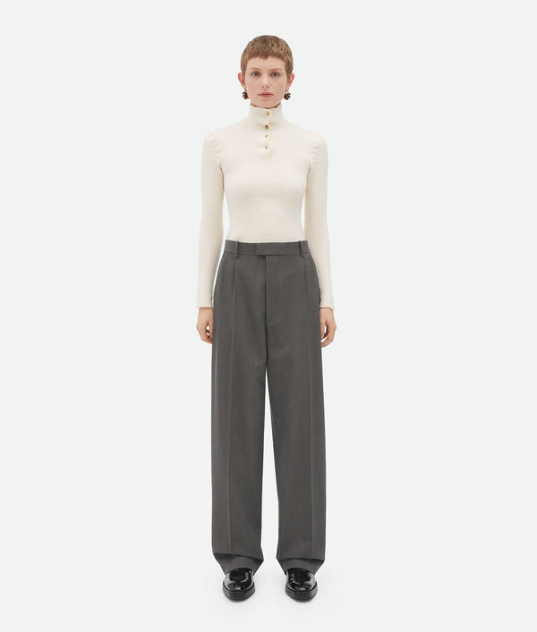 Gray light wool pants BOTTEGA VENETA