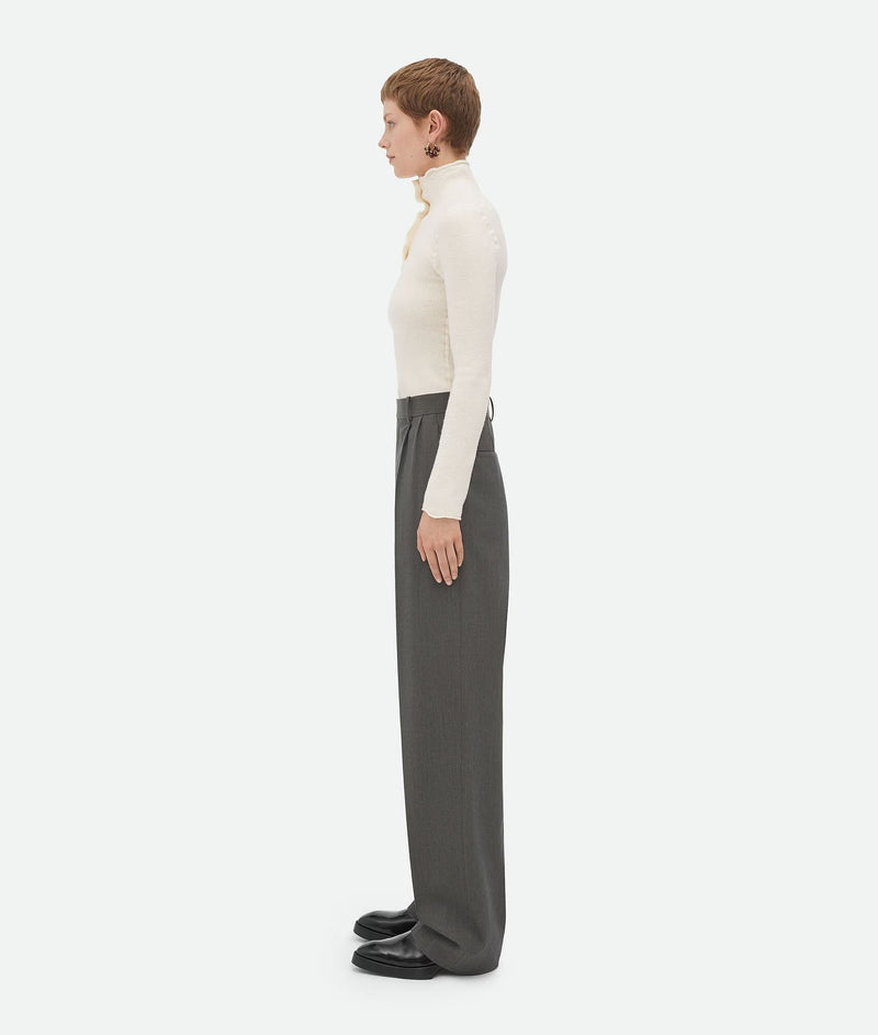 Gray light wool pants BOTTEGA VENETA