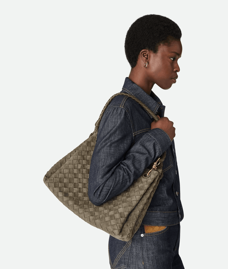 Sac "Parachute grand format cuir suede Cypress" BOTTEGA VENETA