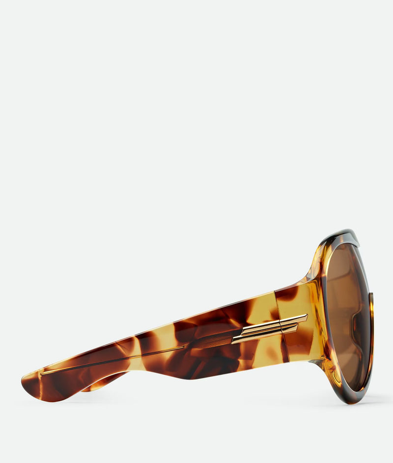 Lunettes de soleil Shield Scudo Havana / Marron BOTTEGA VENETA