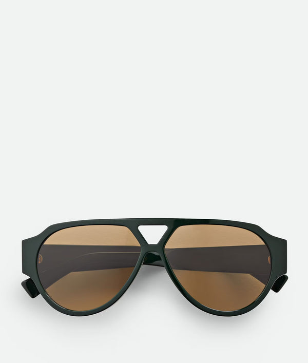 Soft aviator sunglasses  Green /Brown BOTTEGA VENETA