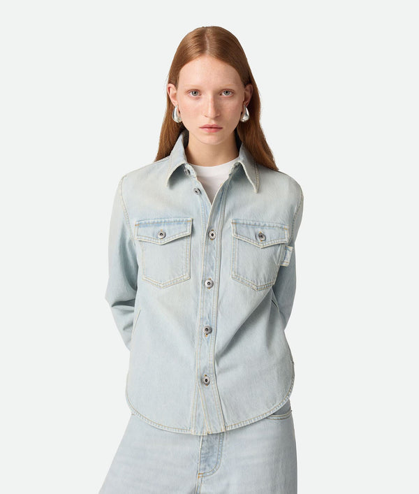 Chemise en denim ultra-décoloré Bleu BOTTEGA VENETA