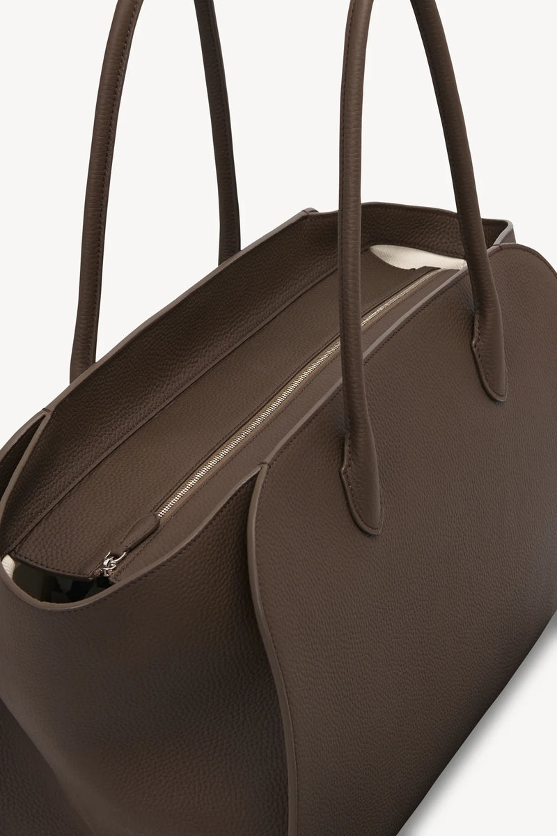 "Marlo 17 Dark Olive Years' leather bag" The Row