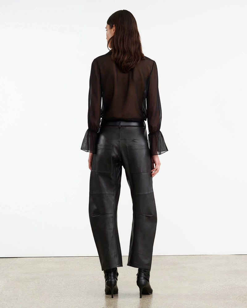 Pantalon en cuir "Shon Noir"  NILI LOTAN