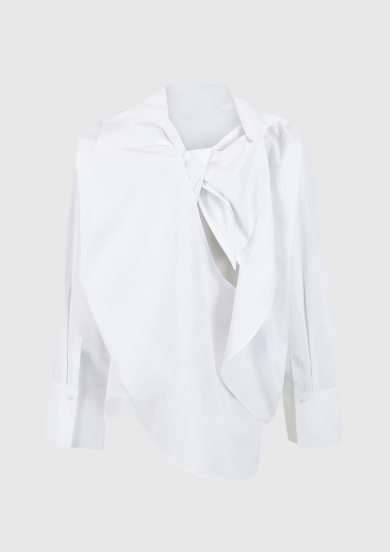 Chemise en popeline de coton Blanche BOSCOIER