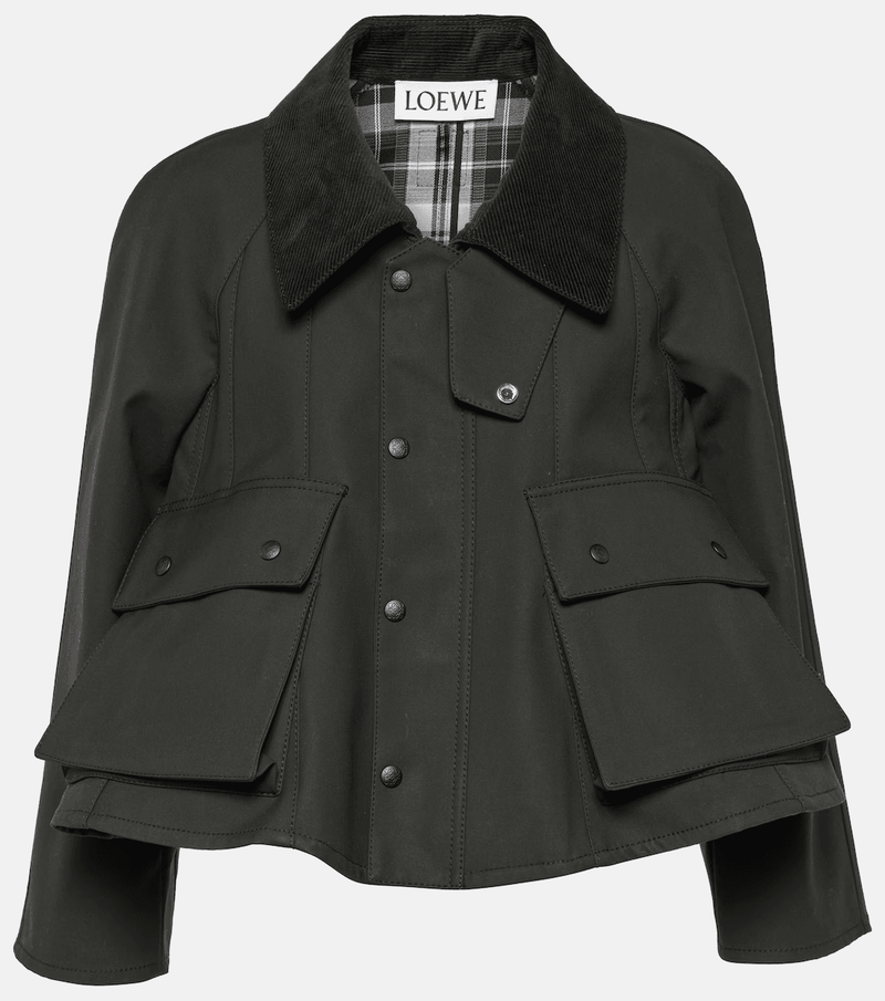 Veste Trapeze en coton Noir LOEWE