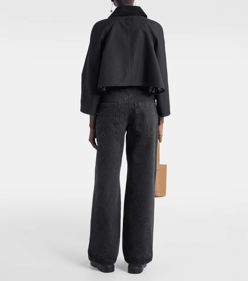 Veste Trapeze en coton Noir LOEWE