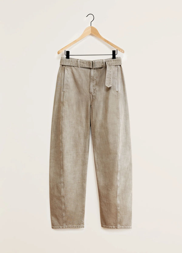 Twisted pants surrounded snow beige lemaire
