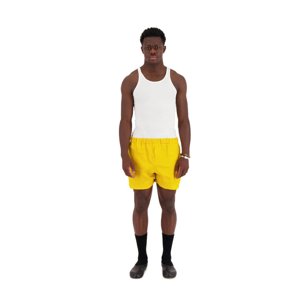 Shorts in yellow linen "Meta Campania Collective