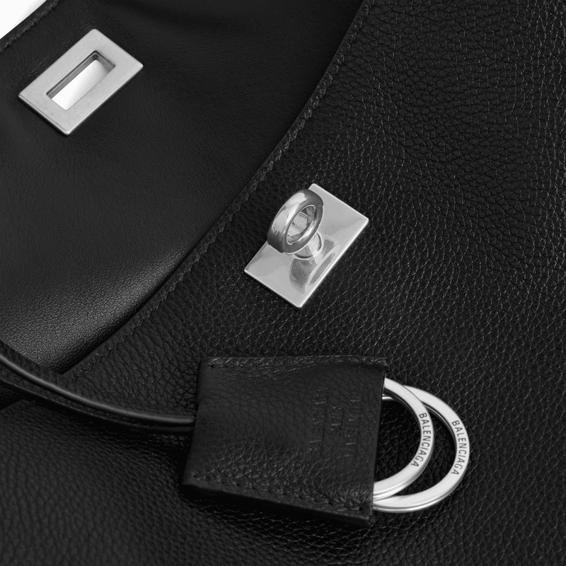 "Middle Rodeo handbag grained calf leather for women Black"Balenciaga