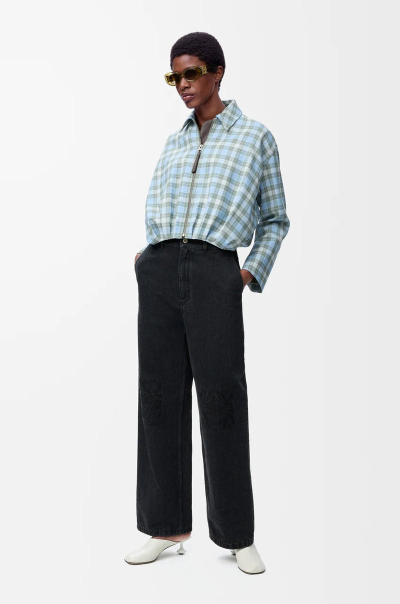 "Jean Baggy Anagram in denim Black"LOEWE