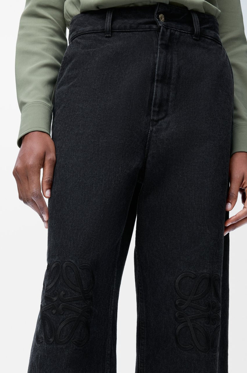 "Jean Baggy Anagram in denim Black"LOEWE
