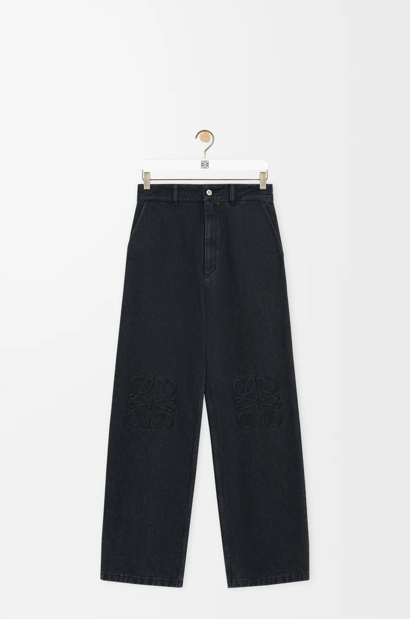 "Jean Baggy Anagram in denim Black"LOEWE