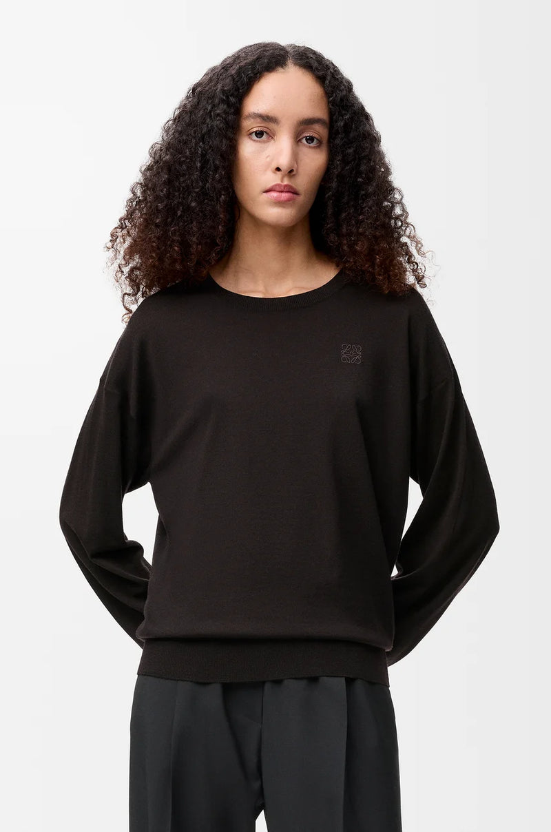 "Loewe brown wool sweater"