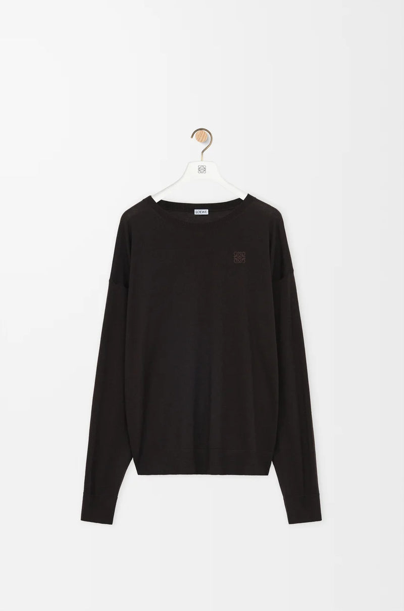 "Loewe brown wool sweater"