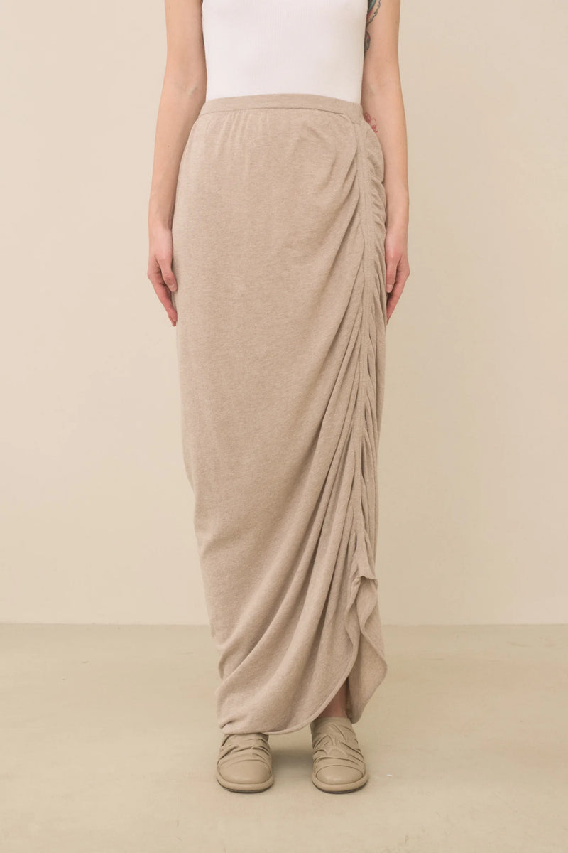 "Jupe drapée Marble beige" LAUREN MANOOGIAN