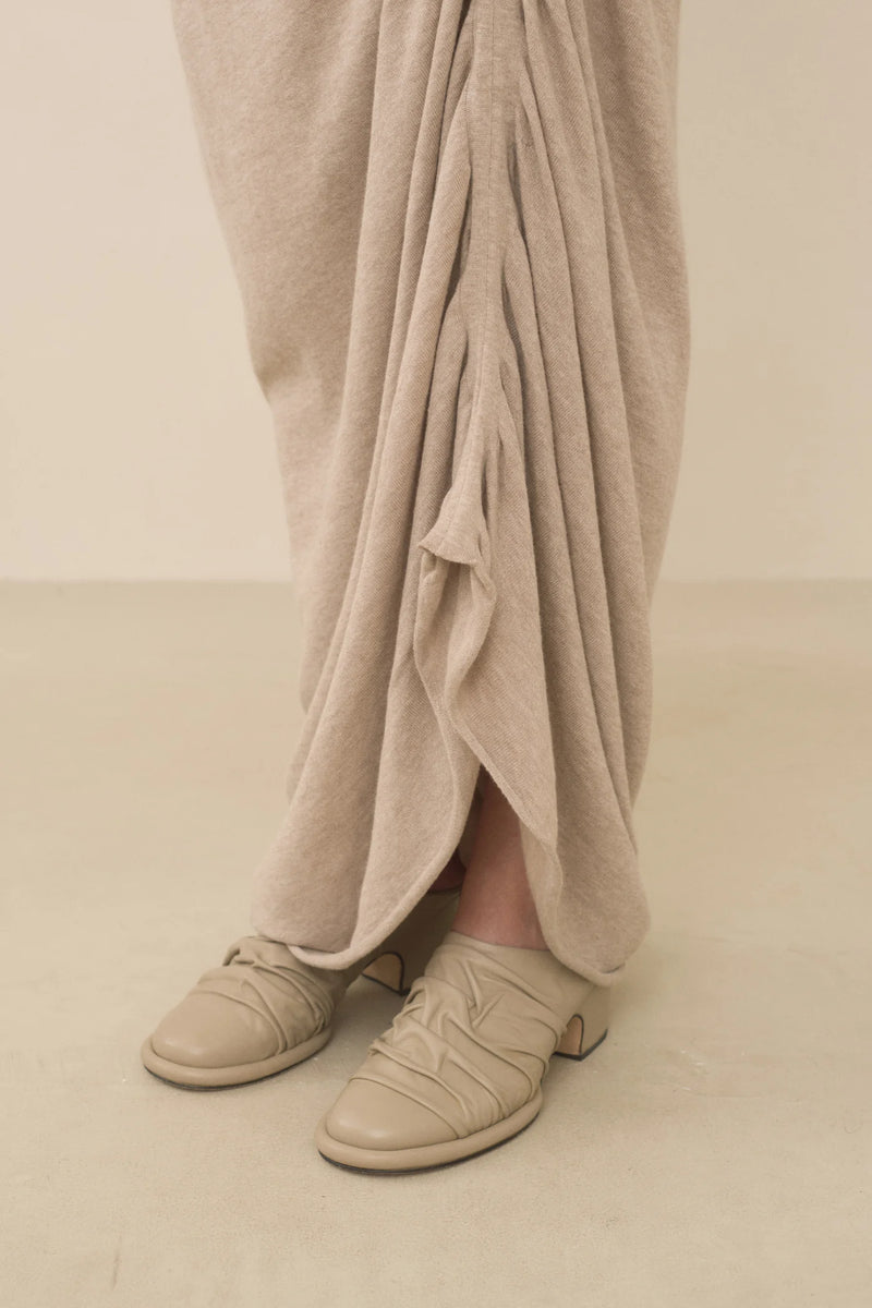 "Jupe drapée Marble beige" LAUREN MANOOGIAN