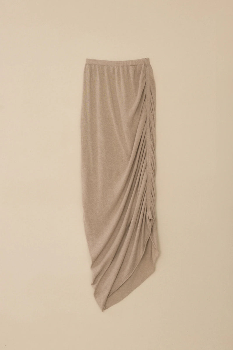 "Jupe drapée Marble beige" LAUREN MANOOGIAN