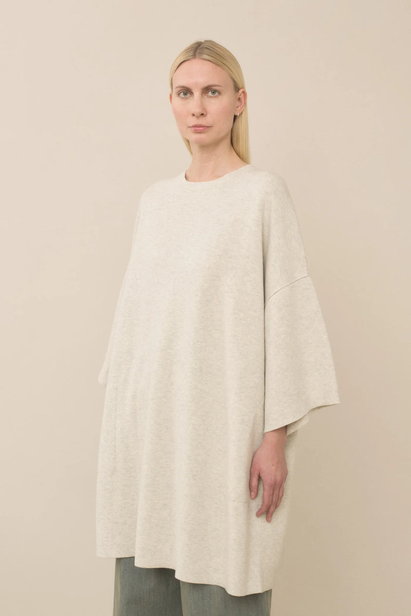 "Double Knit Tunic Marble beige" LAUREN MANOOGIAN