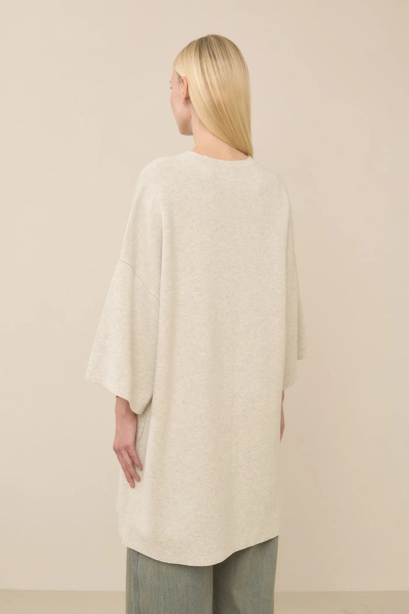 "Double Knit Tunic Marble beige" LAUREN MANOOGIAN