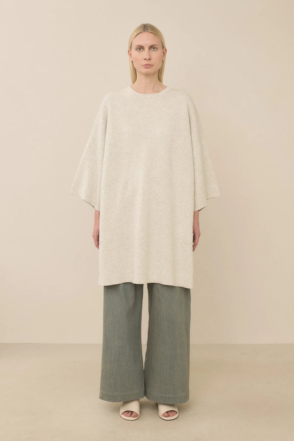 "Double Knit Tunic Marble Beige" Lauren Manoogian