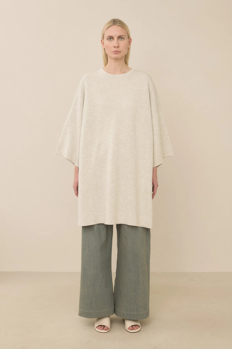 "Double Knit Tunic Marble beige" LAUREN MANOOGIAN