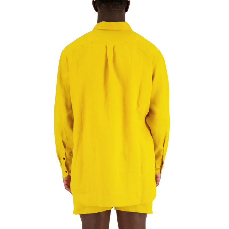 "Pablo exaggerated jacket in yellow linen" Meta Campania Collective