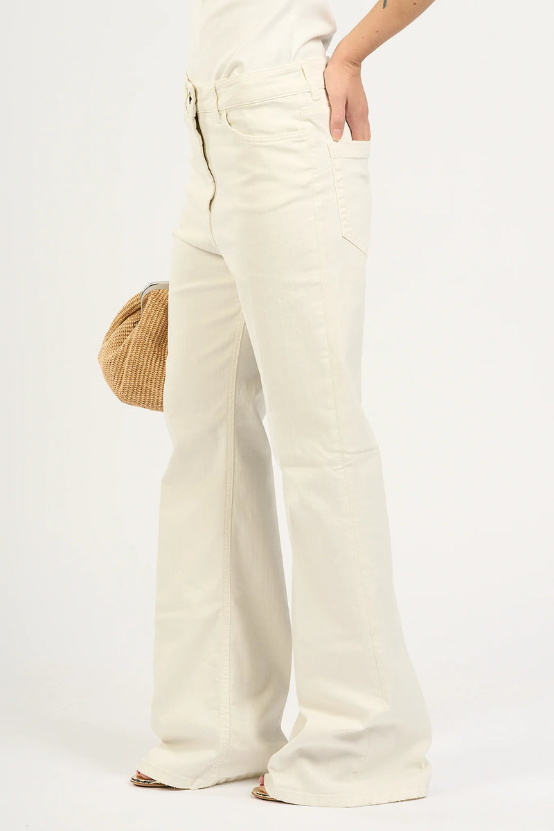 Jean "Smin taille haute en denim Blanc" SEAFARER