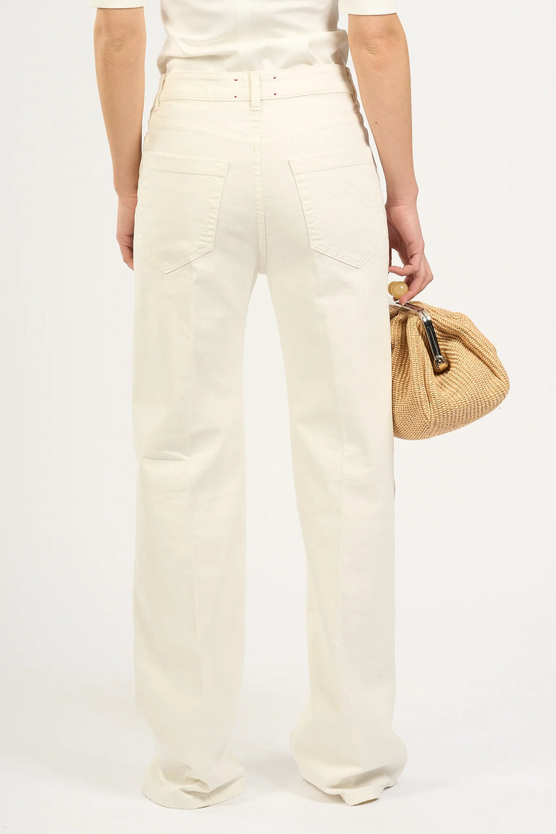 Jean "Smin high waist in white denim" Seafarer