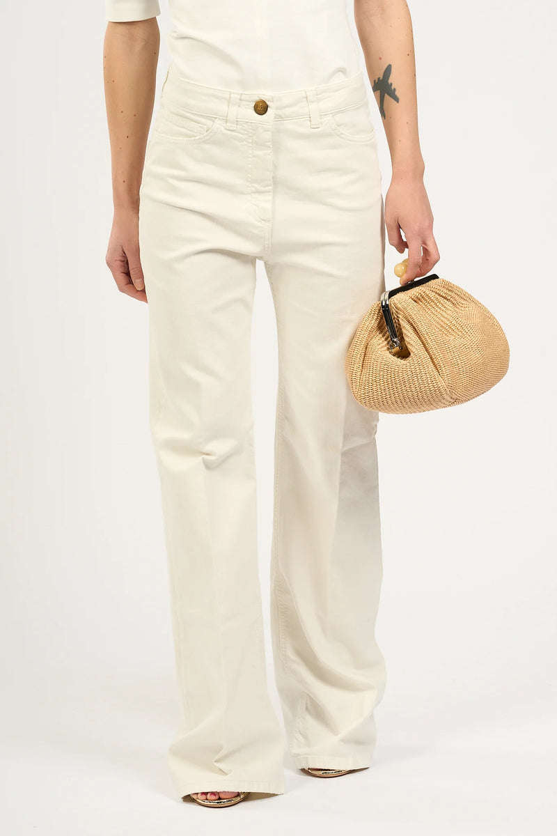 Jean "Smin taille haute en denim Blanc" SEAFARER