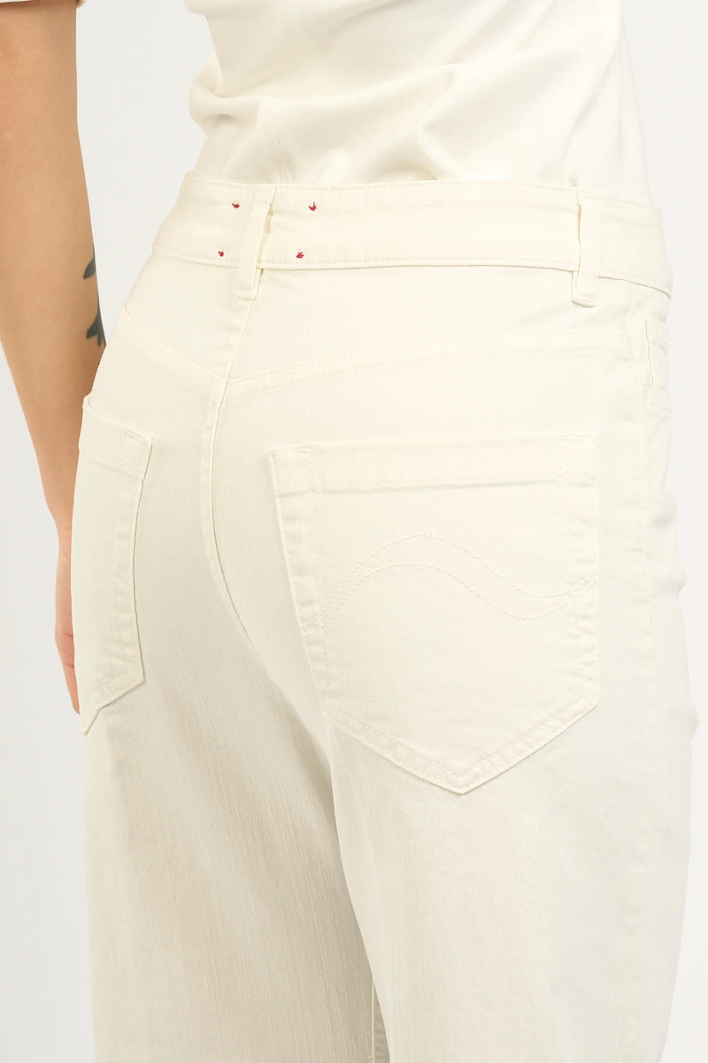 Jean "Smin high waist in white denim" Seafarer