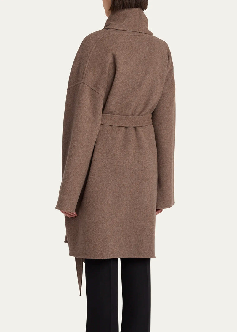 "Timor Brown cashmere coat" The Row