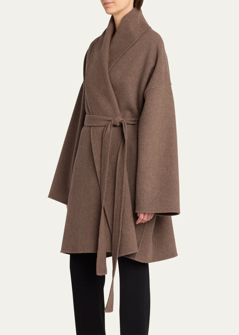 "Timor Brown cashmere coat" The Row