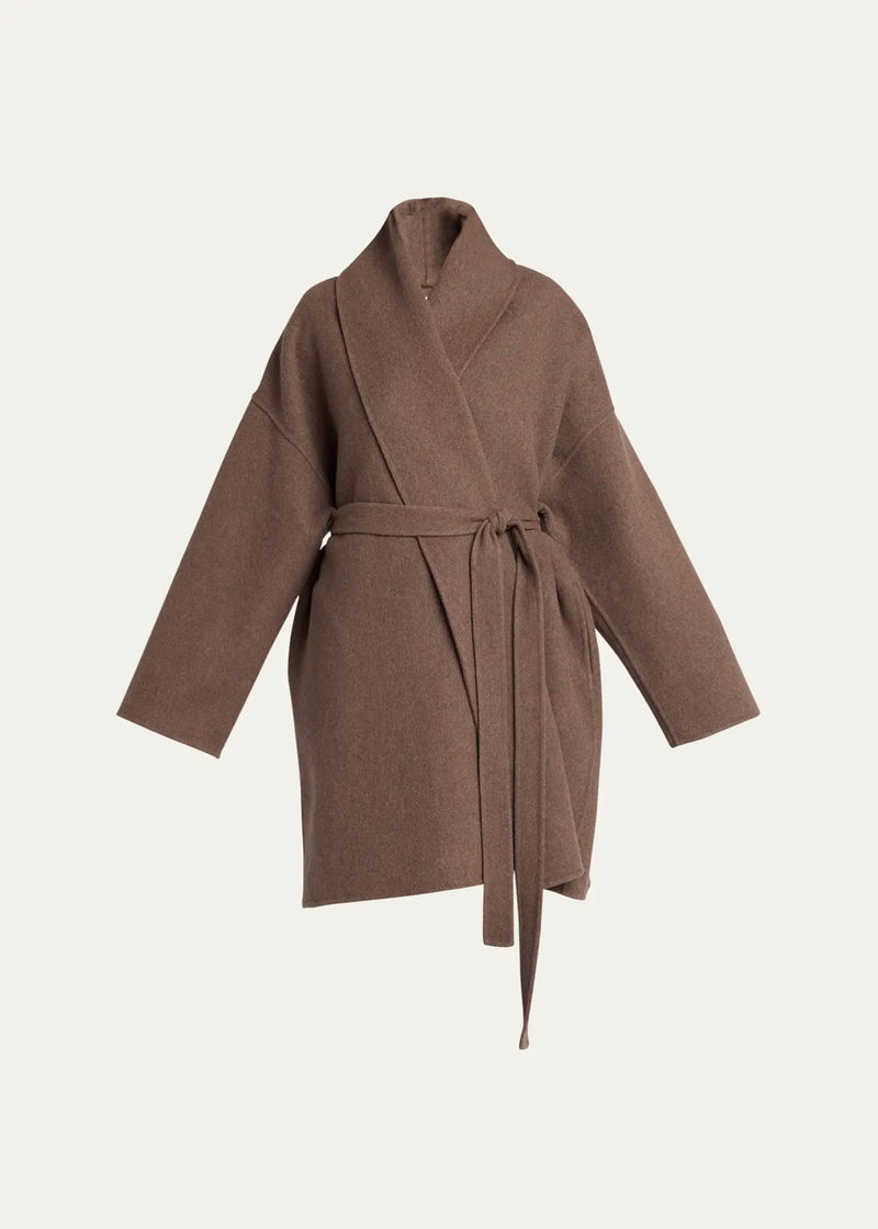 "Timor Brown cashmere coat" The Row