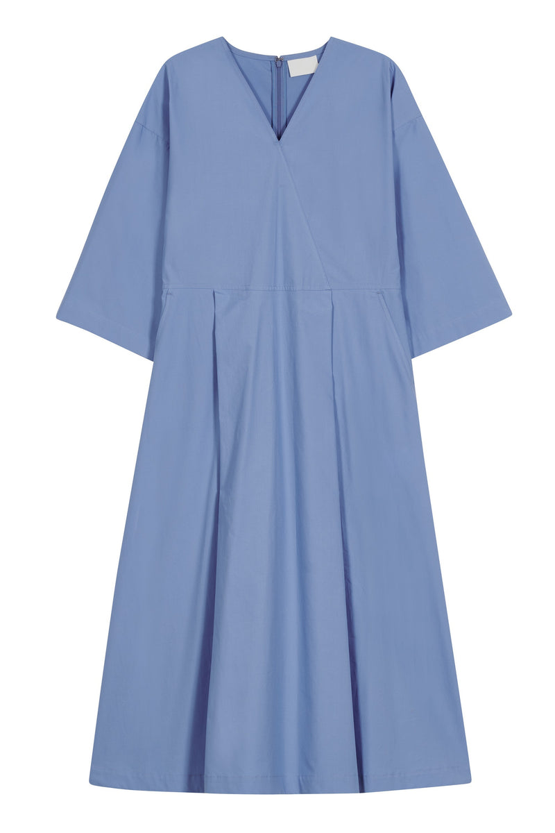 Robe col V Bleu THE LOOM