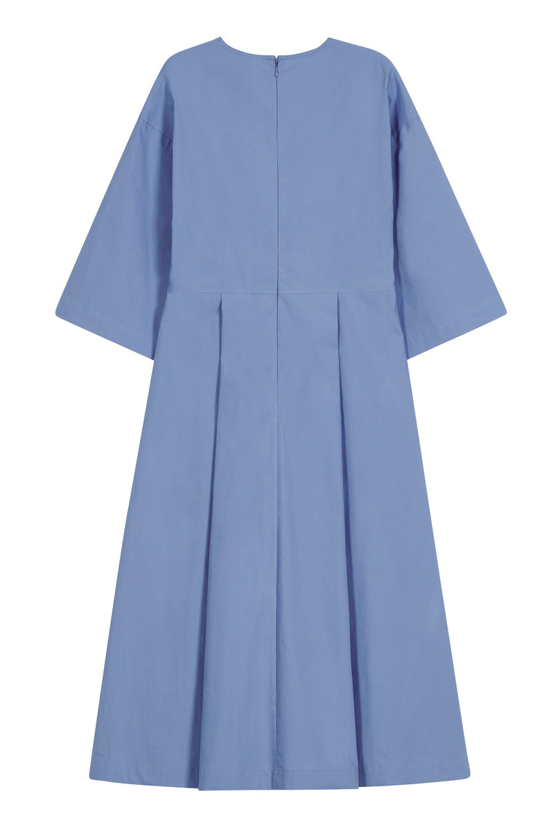 Robe col V Bleu THE LOOM