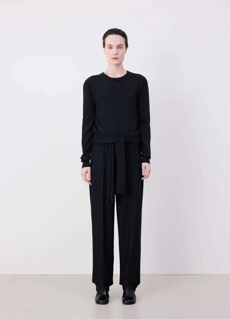 Pull "trompe-l'oeil with anthracite round neck" lemaire