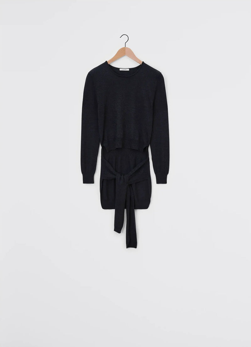 Pull "trompe-l'oeil with anthracite round neck" lemaire