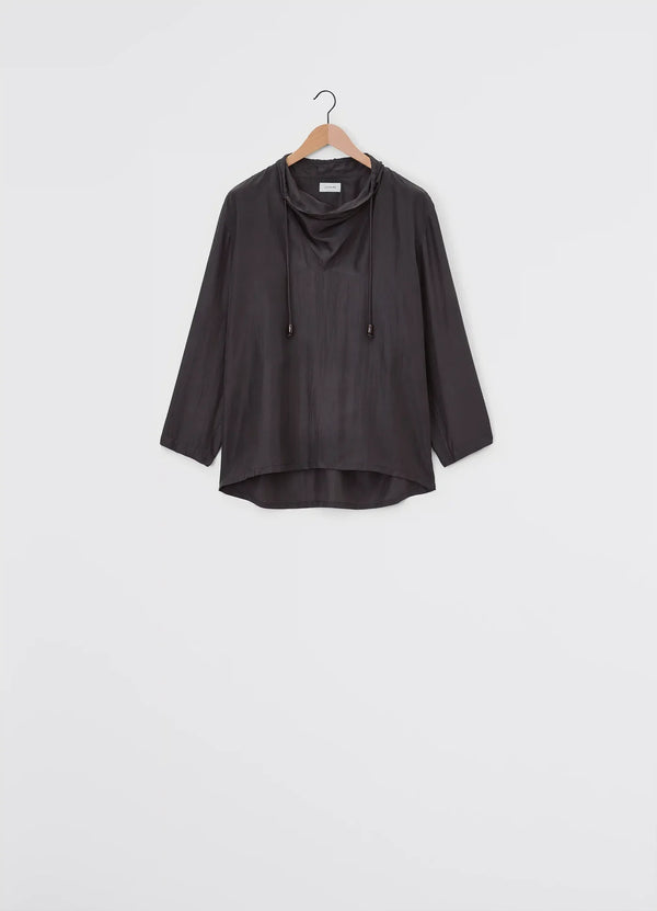 "Shawl Collar Marron" blouse "Lemaire