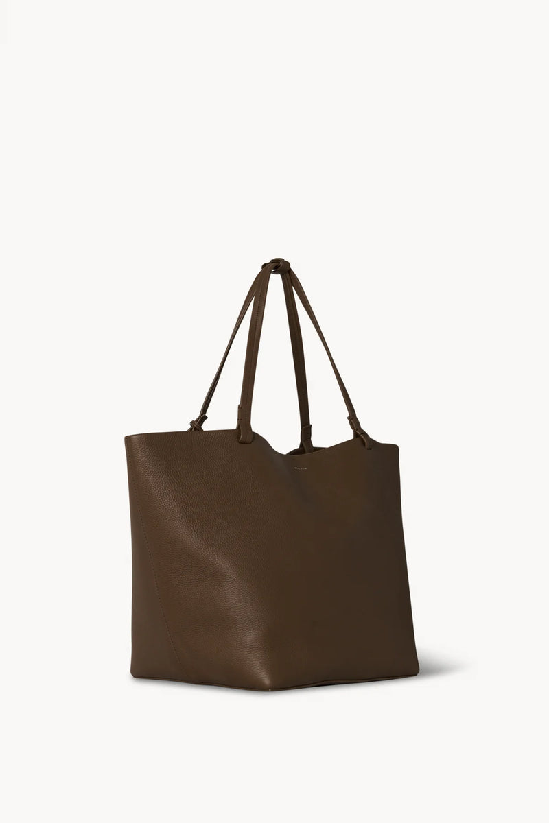 Sac "Park Tote Three en Cuir Vert Olive Foncé" THE ROW